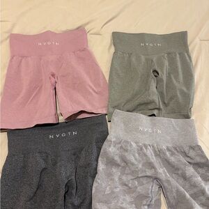 NVGTN Womens Bottoms Set - Pink, Gray, and Green
